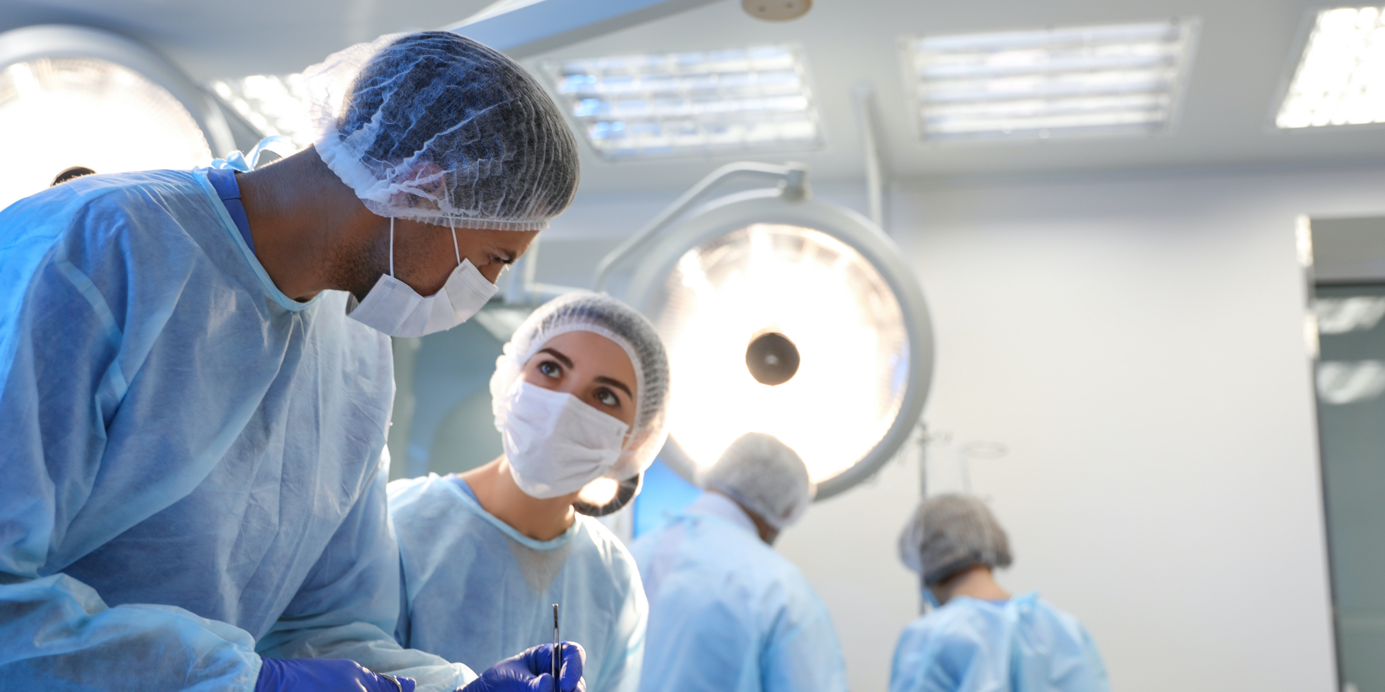 Doctors performing endoscopy